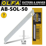 OLFA BLADES SOLID 9MM IN PLASTIC CASE 50/PK 9MM image 1