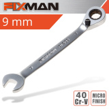 FIXMAN REVERSIBLE COMBINATION RATCHETING WRENCH 9MM image 1