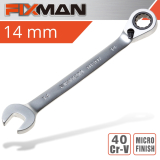 FIXMAN REVERSIBLE COMBINATION RATCHETING WRENCH 14MM image 1