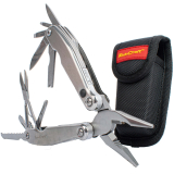 Tork Craft Multitool Silver With Led Light & Nylon Pouch In Blister image 1