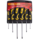 6PC SCREWDRIVER SET WITH WALL MOUNTABLE RACK S2 PZ SL image 1