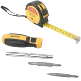 6 IN 1 SCREWDRIVER & 5MT MEASURING TAPE image 1