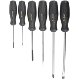 6PC SCREWDRIVER SET BLACK HANDLE image 1