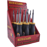 SCREWDRIVER 6 IN 1 CRV BITS PER BOX OF 9 image 1