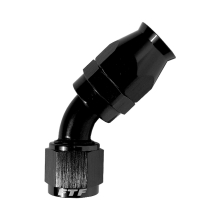  FTF Black Hose End 45° Swivel An4 - Teflon Hose image 1