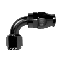  FTF Black Hose End 90° Swivel An4 - Teflon Hose image 1