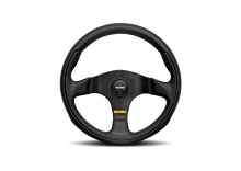 MOMO Team 300 Black Leather Steering Wheel image 1