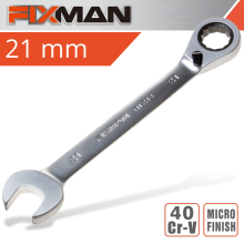 FIXMAN REVERSIBLE COMBINATION RATCHETING WRENCH 21MM image 1