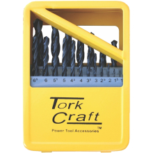 Tork Craft Drill Bit Set 19pce Roll Forged Metal Case image 1