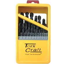 Tork Craft Drill Bit Set 25pce Roll Forged Metal Case image 1