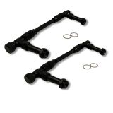 FTF Holley Dual Feed Inlet Kit – AN8 TO 7/8″ x 20 Thread Black image 1