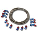FTF Steel Braided PTFE Hose Kit - AN6 Fittings FK-PTFE-001 image 1