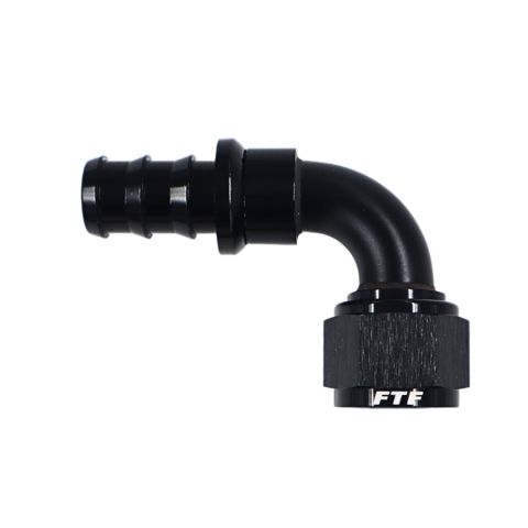 FTF Hose End Push On 90° An12 Black image 1
