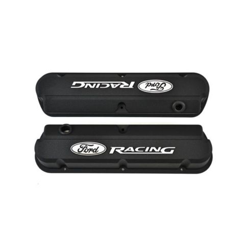 Ford Racing Slant Edge Valve Covers Black Crinkle image 1