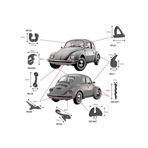 Rubber Kits - VW Beetle (1958 - 1979) image 1