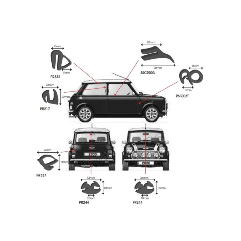 Rubber Kits - Mini Leyland (1959 - 1972) image 1