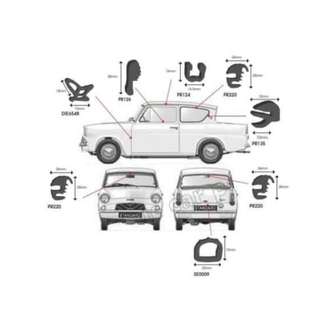 Rubber Kits - Ford Anglia image 1