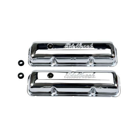 Edelbrock Chrome Valve Covers Ford Fe 332-390-428 image 1