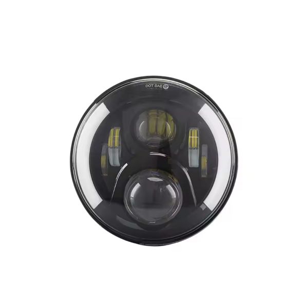 7 inch led headlight high low beam DRL amber turning signal image 1