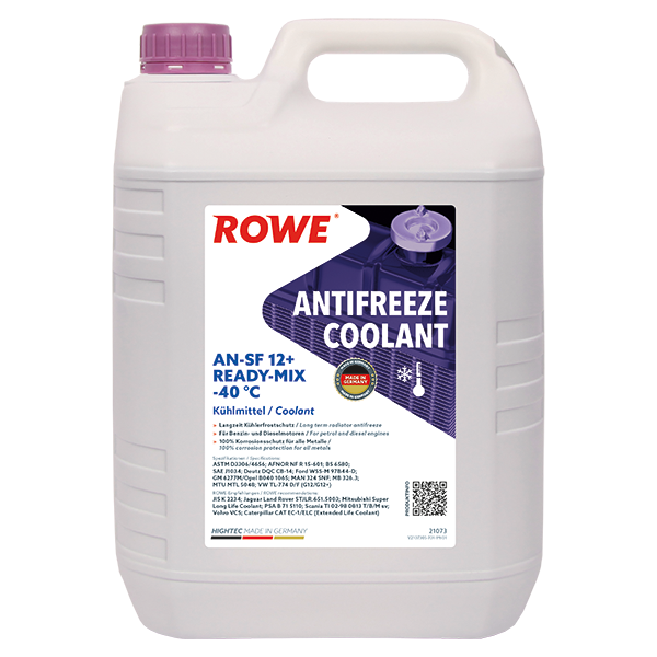 ROWE HIGHTEC ANTIFREEZE COOLANT AN-SF 12+ READY MIX -40°C 5L