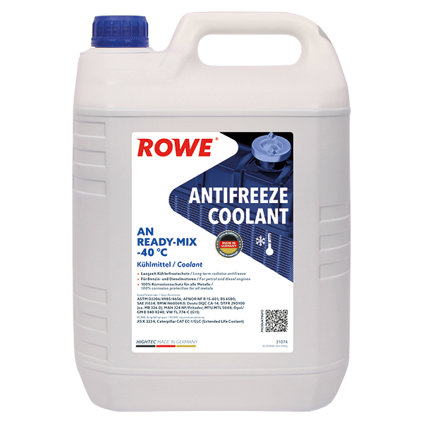 ROWE HIGHTEC ANTIFREEZE COOLANT AN READY-MIX -40°C 5L