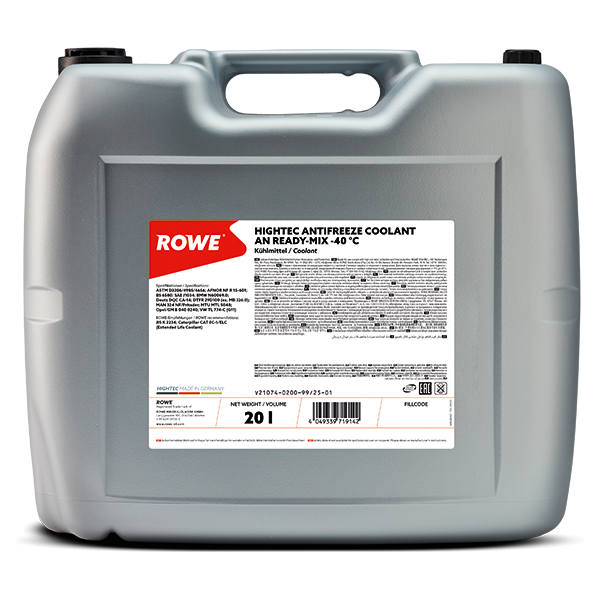 ROWE HIGHTEC ANTIFREEZE COOLANT AN READY-MIX -40°C 20L