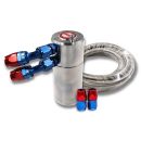 FTF Oil Catch Can Billet 1/2" Ntp Port Kit Blue | CAN-004-BLU