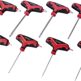 8PC TORX T-HANDLE WRENCH SET SIZES: T10-T15-T20-T25-T30-T40-T45-T50 image 1