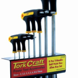 Tork Craft Ball Point T Handle  8pc Hex Allen Key Set image 1