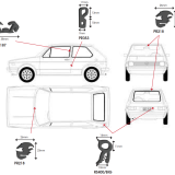 Rubber Kits - VW Golf MK1 - 4 Door image 1