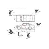 Rubber Kits - Datsun Sunny 1200 Sedan Deluxe - 4 door (70' to 73') image 1