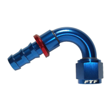 FTF Hose End Swivel Push On 120° An8 image 1