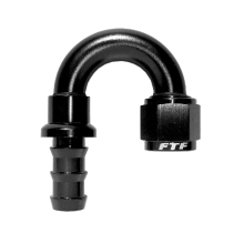 FTF Hose End Swivel Push On 180° An4 Black image 1