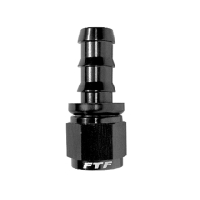 FTF Hose End Swivel Push On Straight An6 Black image 1