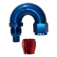 FTF Hose End One Piece Cutter Style Swivel 180° An8 image 1
