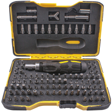 101PC SCREWDRIVER INSERT BIT SET IN STORAGE CASE ALL BIT TYPES INCLU image 1