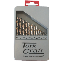 Tork Craft Drill Bit Set 13pce Hss Ground Bright Finish image 1