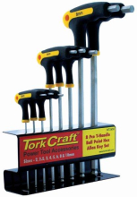 Tork Craft Ball Point T Handle  8pc Hex Allen Key Set image 1