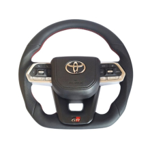 GR300 Full Leather Sport Steering Wheel with Red Stitching image 1